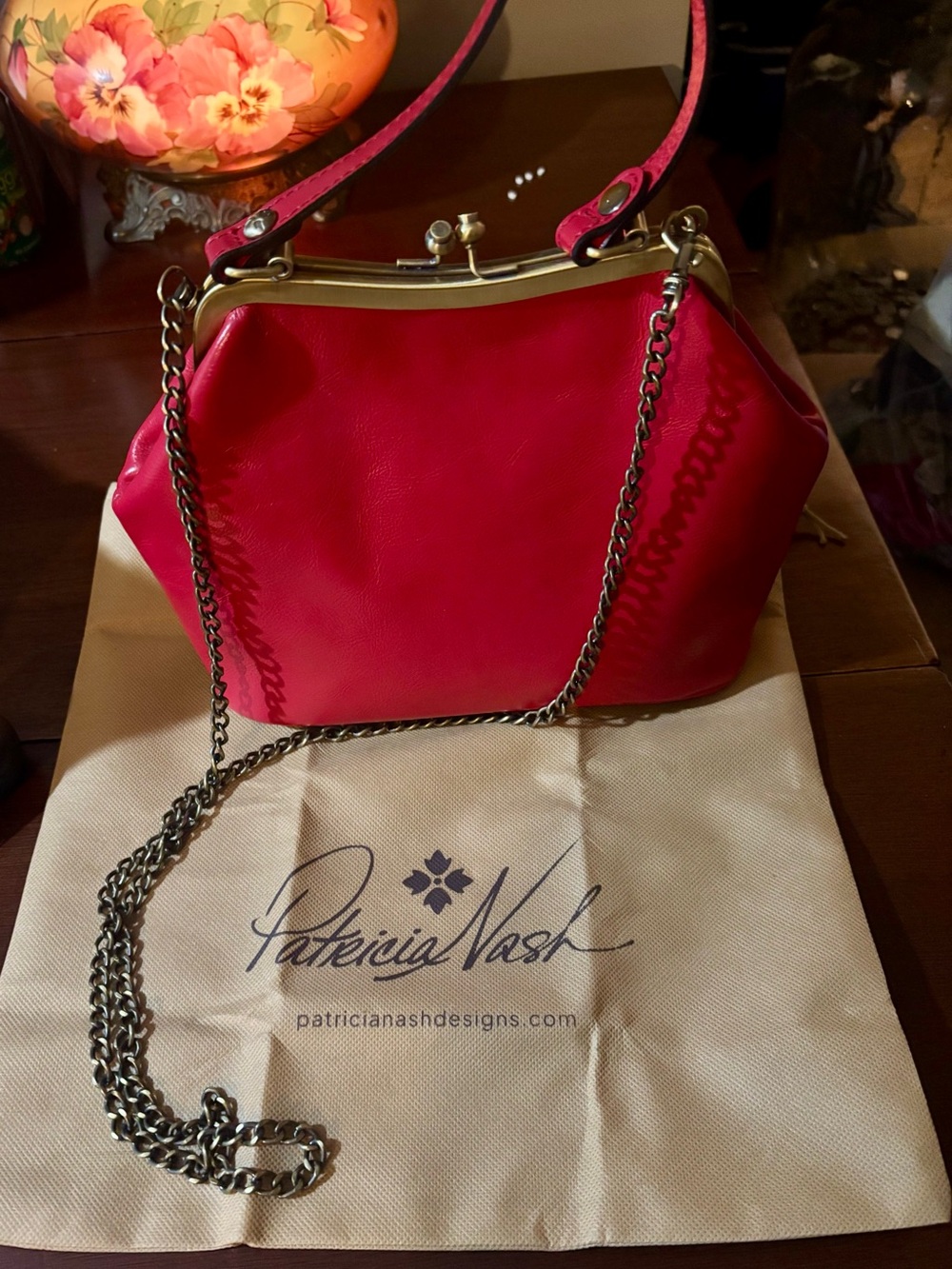 Patricia Nash brand new bright red purse. Brought $118 new in March